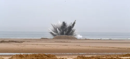 Oye-Plage : opération de déminage ce matin sur la plage des Escardines