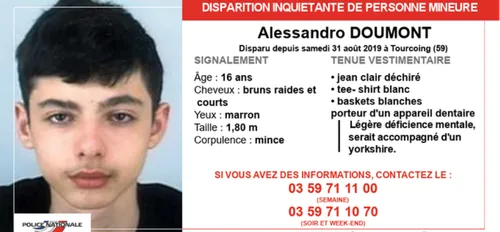 Disparition inquiétante d'un jeune de 16 ans à Tourcoing