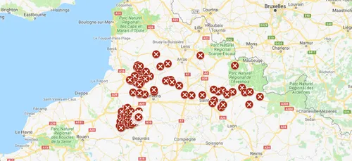 CARTE : les communes des Hauts-de-France concernées par les risques...
