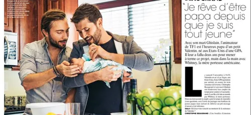 Christophe Beaugrand et son mari annoncent l'arrivée de leur fils...