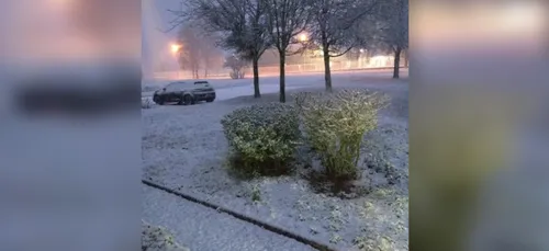 Premières chutes de neige ce matin dans la région