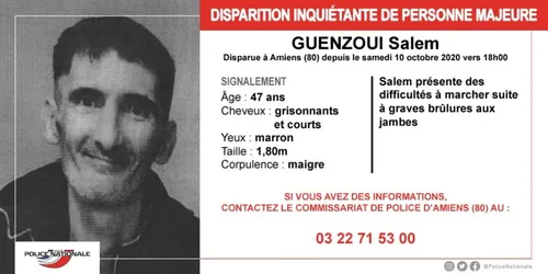 Disparition inquiétante d'un homme à Amiens