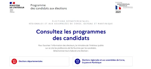 Régionales et départementales : une page web qui regroupe les...