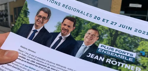 Elections régionales : le président sortant Jean Rottner arrive en...