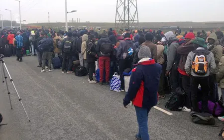 Nouvelle opération d’évacuation à Calais et Marck, dans la zone de...