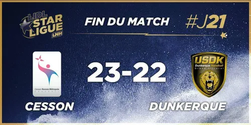 Dunkerque s'incline à Cesson-Rennes
