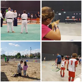 Ce week-end, les enfants ont testé pas mal de disciplines au salon...