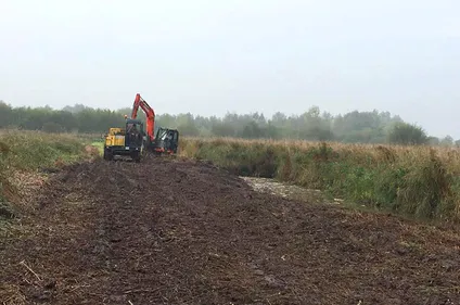Des travaux de restauration sont en cours sur le site des étangs du...