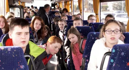 Retour des écoliers audomarois en bus ce midi