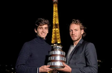 Lucas Pouille avec ses fans Nordistes ce samedi