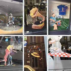Une vingtaine de vitrine a pris des couleurs ces derniers jours