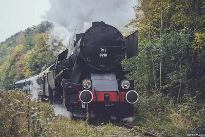 La locomotive du Chemin de Fer Touristique de la Vallée de l’Aa a...