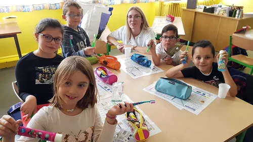 A l’école Duchenne, les enfants ont reçu la visite d’étudiants...