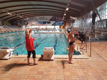 La natation synchronisée à la mode à Dunkerque