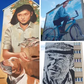 Les 3 fresques en finale du festival Golden Street Art