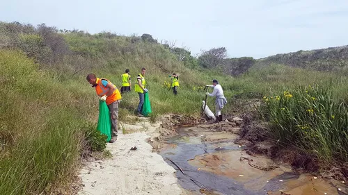 Des jeunes sous main de justice nettoient les plages du littoral
