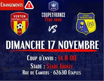 Verton - Le Portel décalé au dimanche