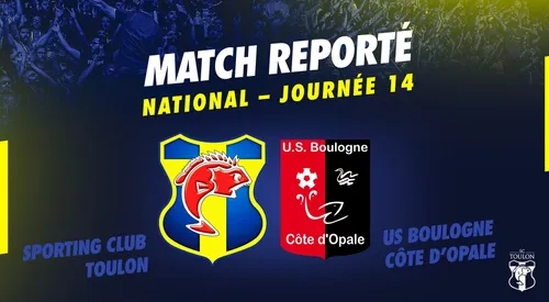 Toulon - Boulogne reporté