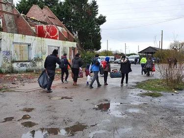 Evacuation du site de la Linière