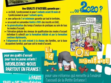 Les agents de la petite enfance font grève contre les "bébés à la...