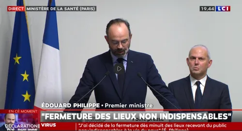 Coronavirus : Edouard Philippe annonce la fermeture de tous les...