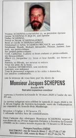 Décès de Jacques Schepens