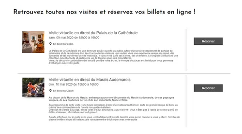 Pour respecter les mesures barrières, des visites virtuelles pour...