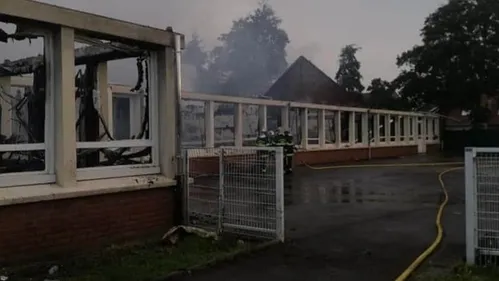 Un incendie ravage l'école maternelle Trystram