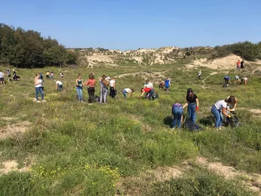 Les dunes encore plus propres grâce aux jeunes de l'IET de Hoymille