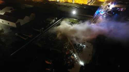 Incendie dans une décharge