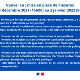 Réveillon de la Saint-Sylvestre demain, les Préfectures annoncent...