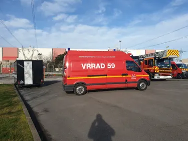 Les pompiers en intervention à la Centrale