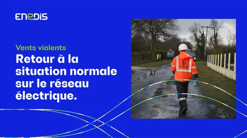 Tempêtes Eunice et Franklin : retour à la normale chez Enedis