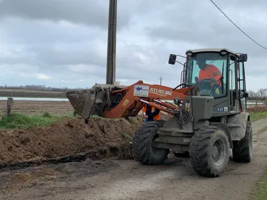 La fin des lignes moyenne tension à la Dune fossile à Ghyvelde