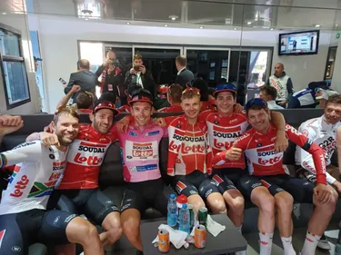 Le grand sourire de Jason Tesson, vainqueur de la deuxième étape...