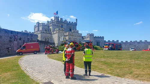Au château d'Hardelot, un exercice pour former les pompiers à la...