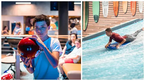 Bowling, vague de surf, escape game, kids parc: une zone de loisirs...
