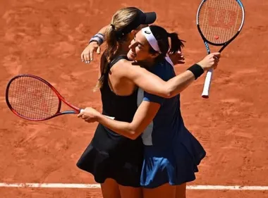 Kristina Mladenovic en finale du double féminin à Roland-Garros