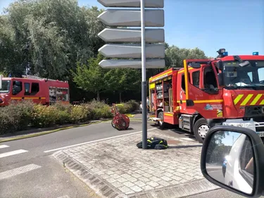Violent feu de broussailles en face d'Armatis