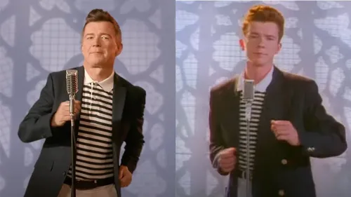 35 ans plus tard, Rick Astley recréé le clip de son tube intemporel...