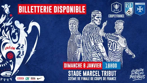 La billetterie pour le match de coupe de France Dunkerque - Auxerre...