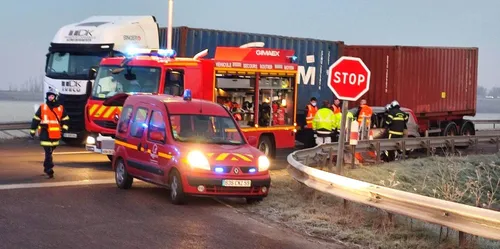 Collision entre un poid-lourd et une voiture à Craywick