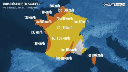 Des vents violents attendus dans l'après-midi et en soirée