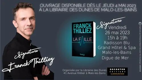 Dunkerque : l'auteur de polars Franck Thilliez en dédicace vendredi