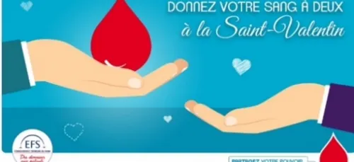 Donner son sang à deux à la Saint-Valentin