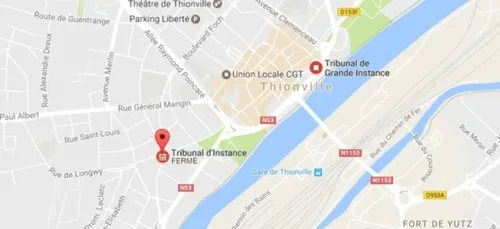 Évacuation du tribunal de Thionville