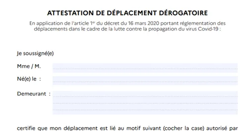 Covid-19: Où obtenir l'attestation de déplacement pour sortir de...
