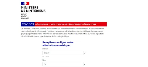 Confinement: l'attestation dérogatoire version numérique est...