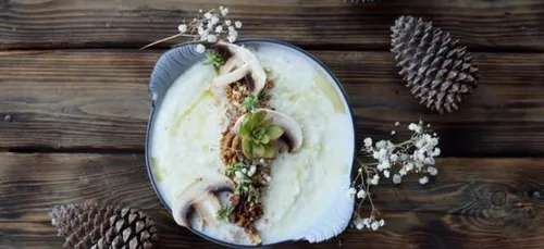 CREME DE CHOU FLEUR AU SESAME & MAQUEREAU FUME