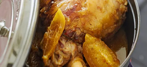 AGNEAU MARINE CITRON-GINGEMBRE ET VIN BLANC